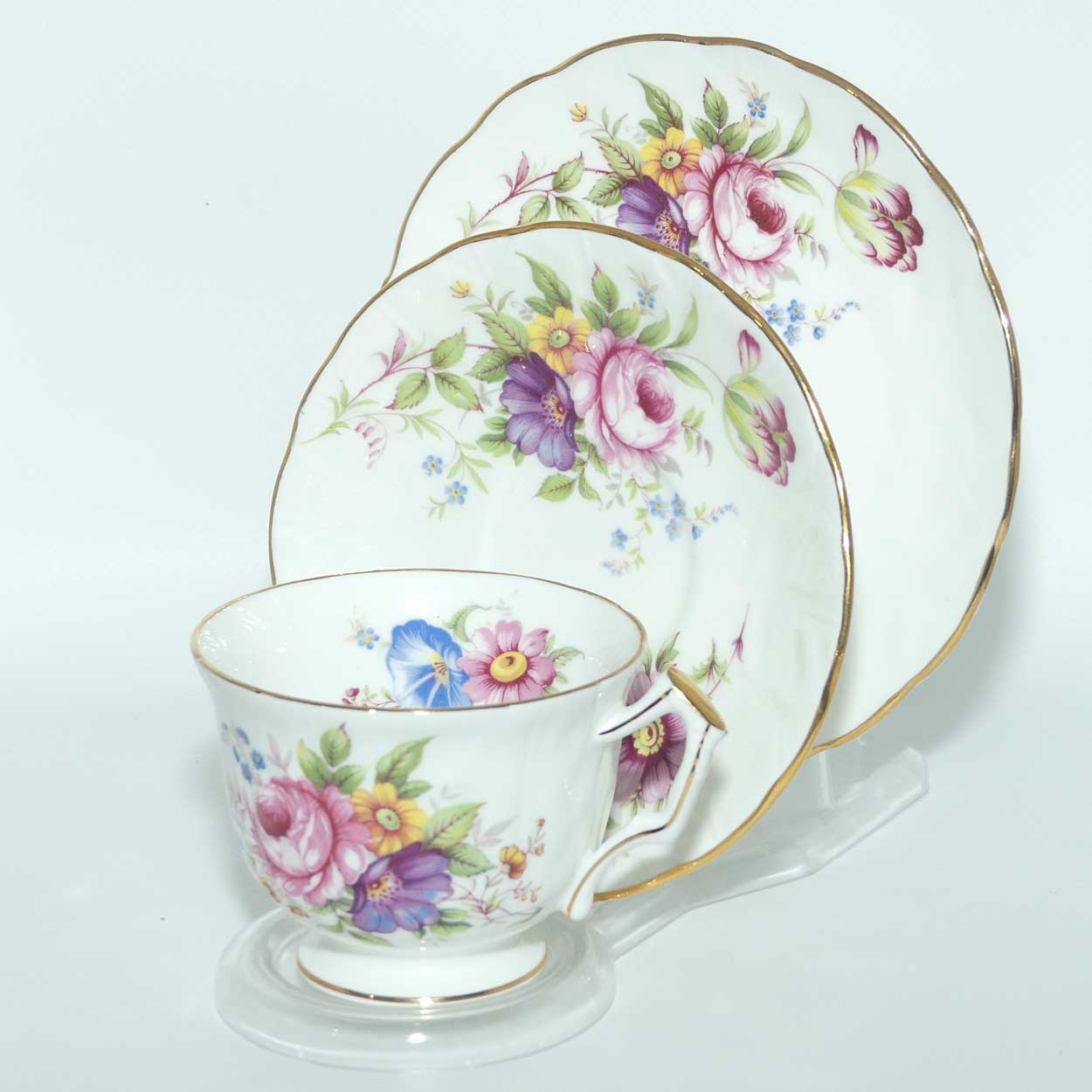 Aynsley Howard Sprays pattern tea trio