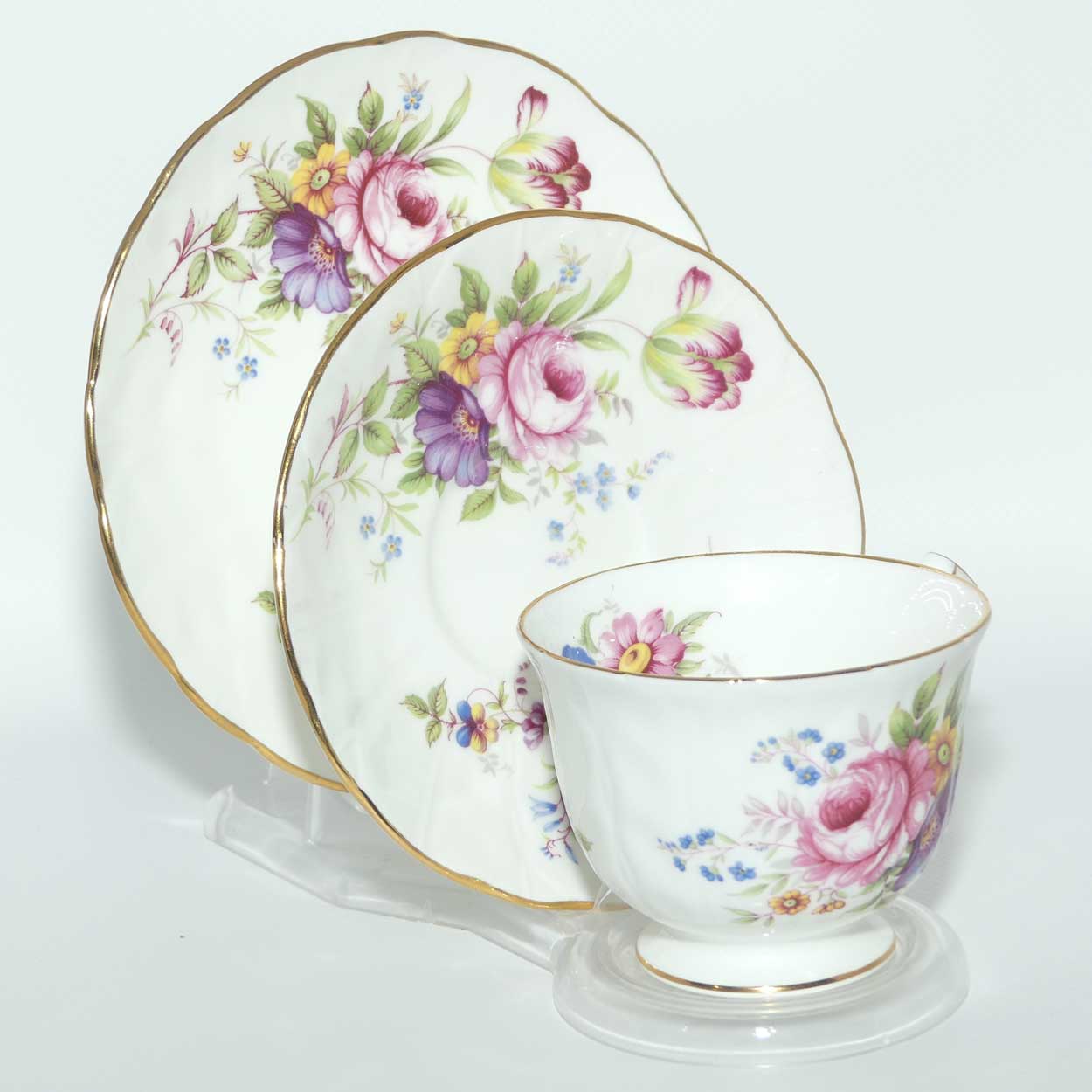 Aynsley Howard Sprays pattern tea trio