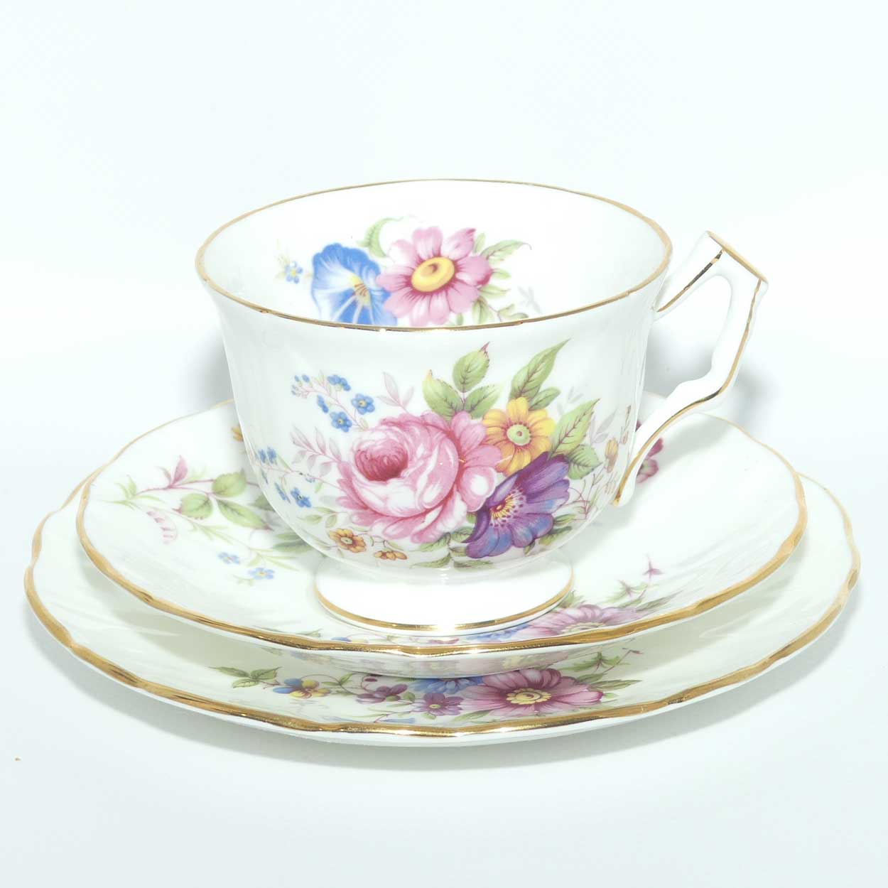 Aynsley Howard Sprays pattern tea trio