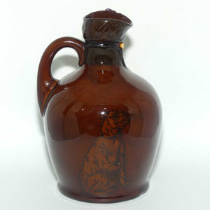 Royal Doulton Kingsware Bill Sykes figural flask