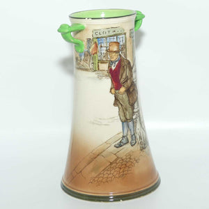 Royal Doulton Dickensware twin handle vase | Bill Sykes | early version