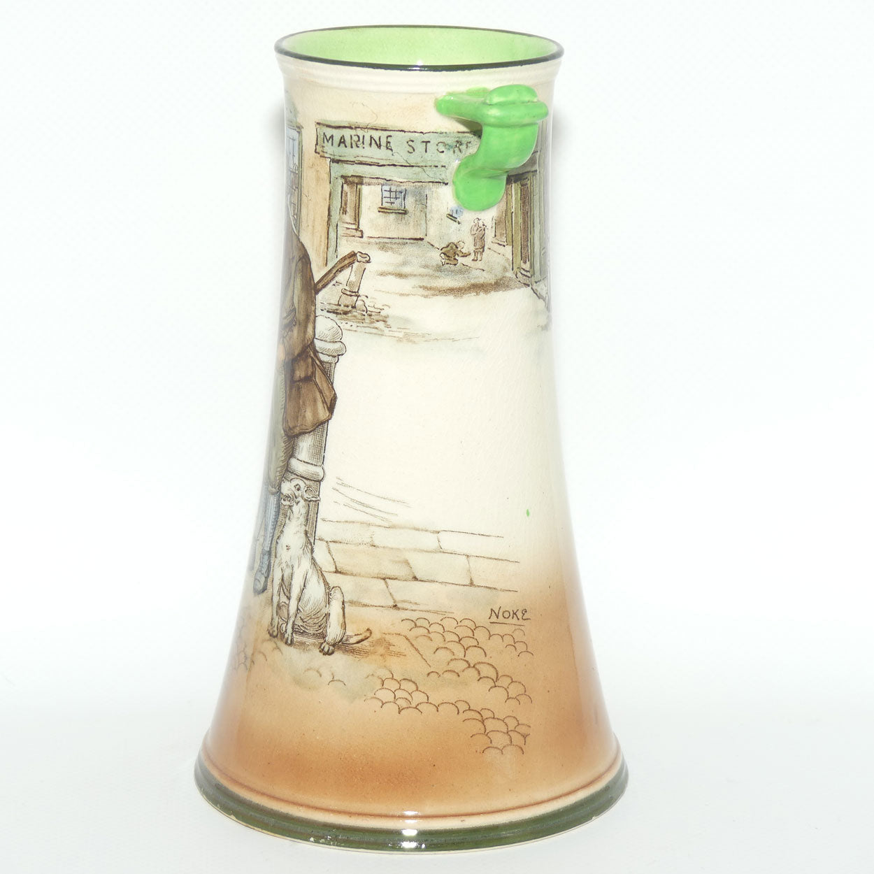 Royal Doulton Dickensware twin handle vase | Bill Sykes | early version