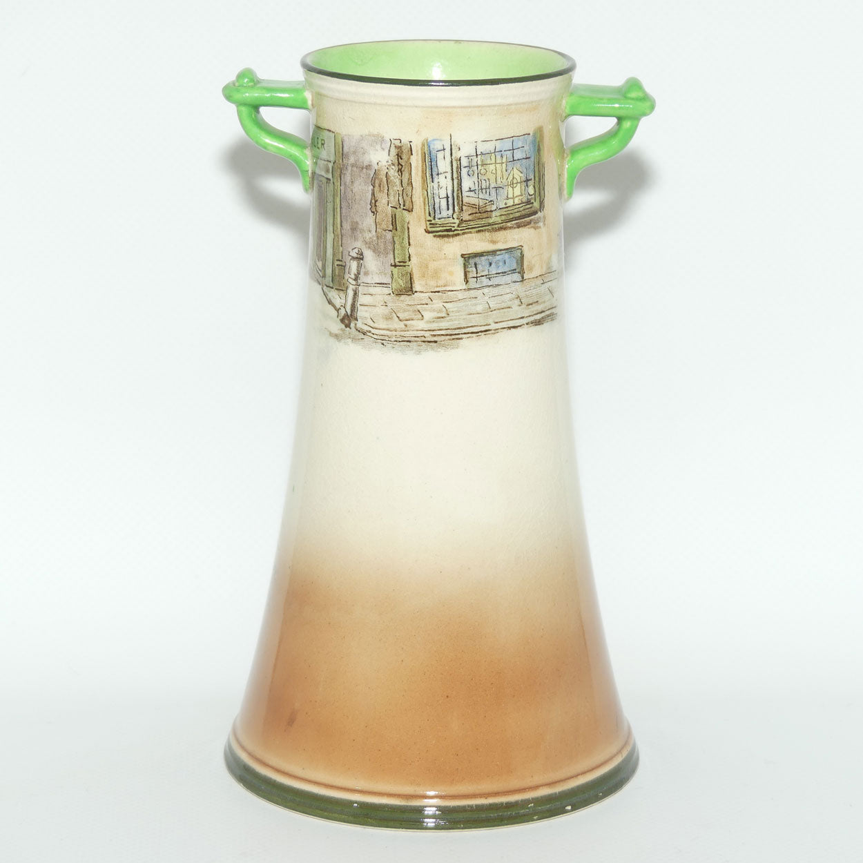 Royal Doulton Dickensware twin handle vase | Bill Sykes | early version