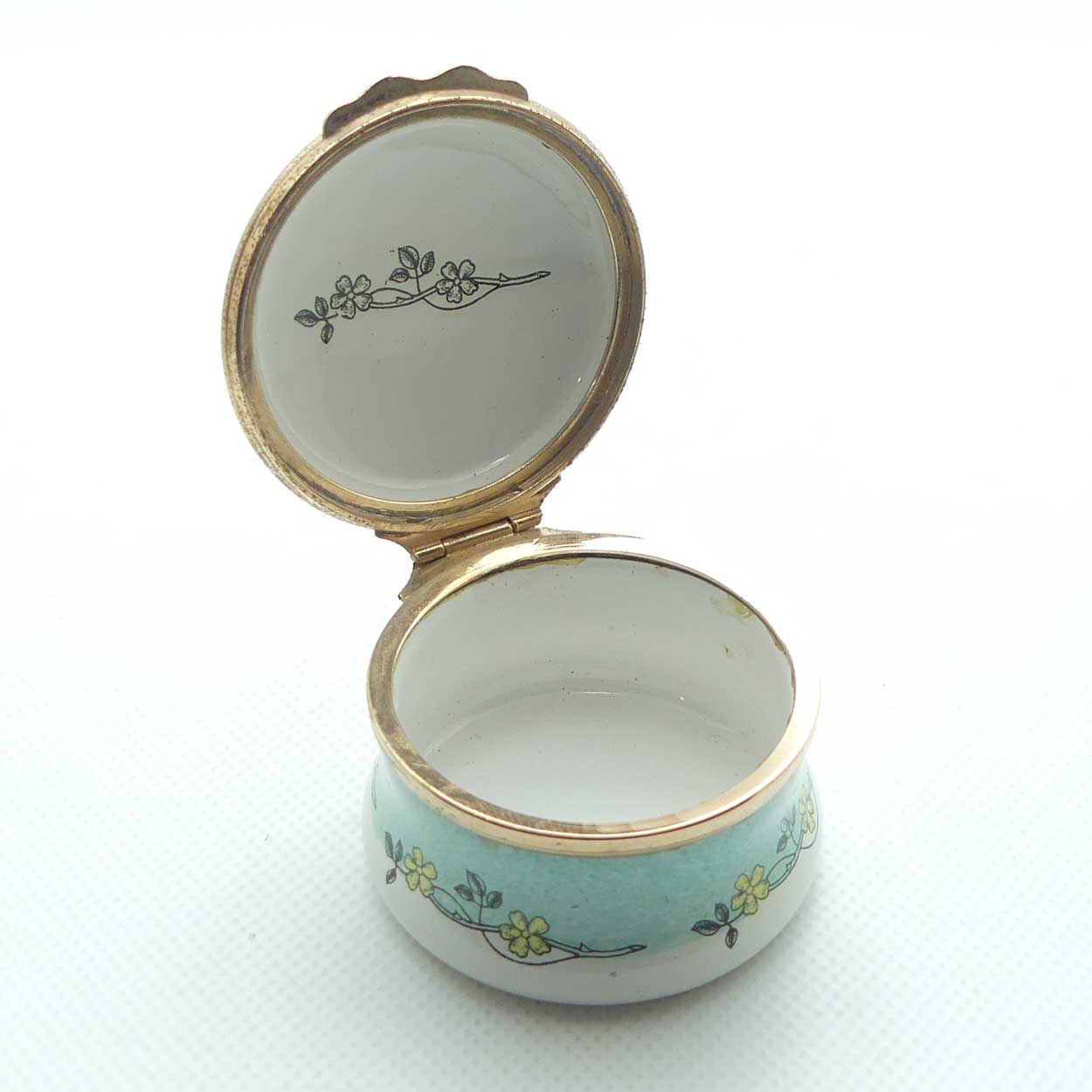 Bilston and Battersea | enamel trinket box | With Affection