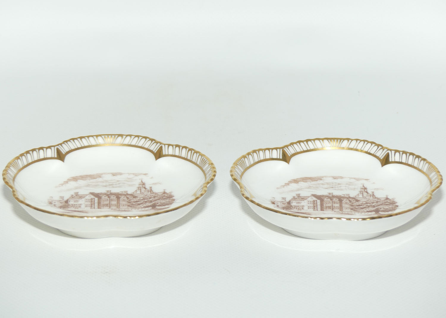 Royal Crown Derby pair of Bilton Grange fluted dishes | boxed