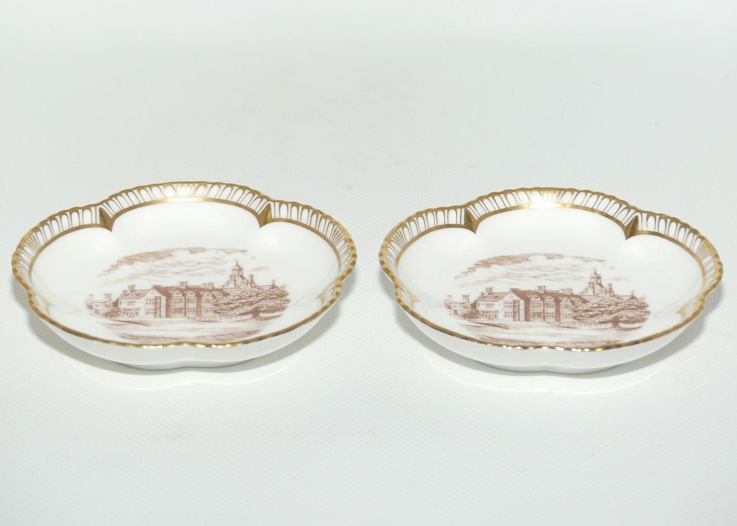 Royal Crown Derby pair of Bilton Grange fluted dishes | boxed