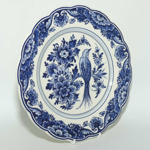 Handwerk Delft Holland Blue and White Floral scene with Bird plate | 22.5cm