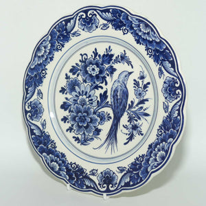 Handwerk Delft Holland Blue and White Floral scene with Bird plate | 22.5cm