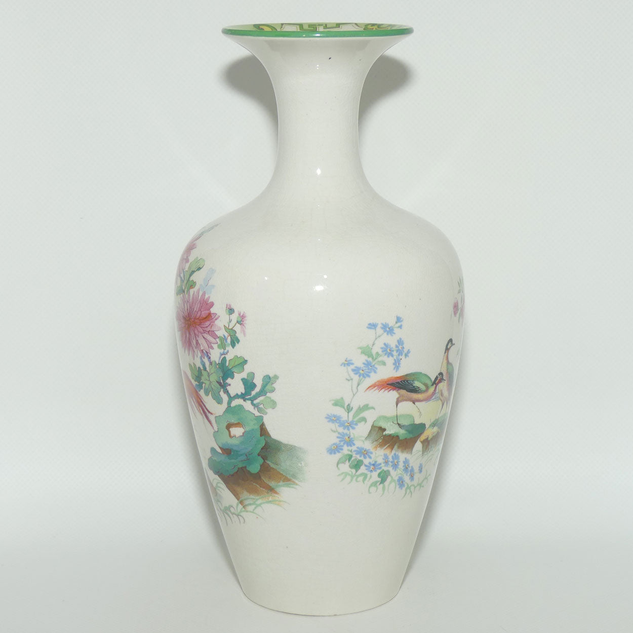 Early Grimwades Brothers Winton Asiatic Pheasant vase | Flared Top