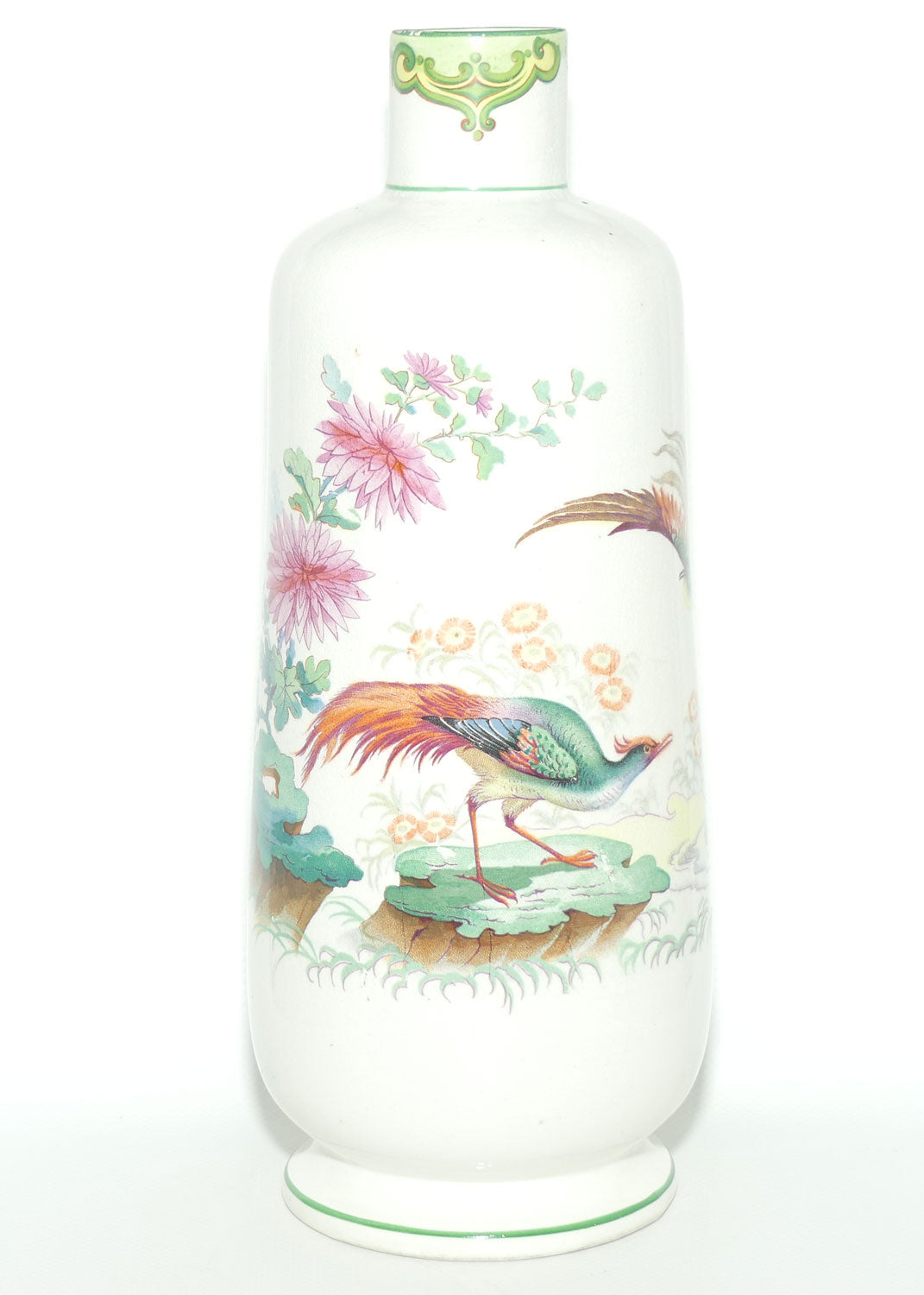 Early Grimwades Brothers Winton Asiatic Pheasant vase | Narrow Neck
