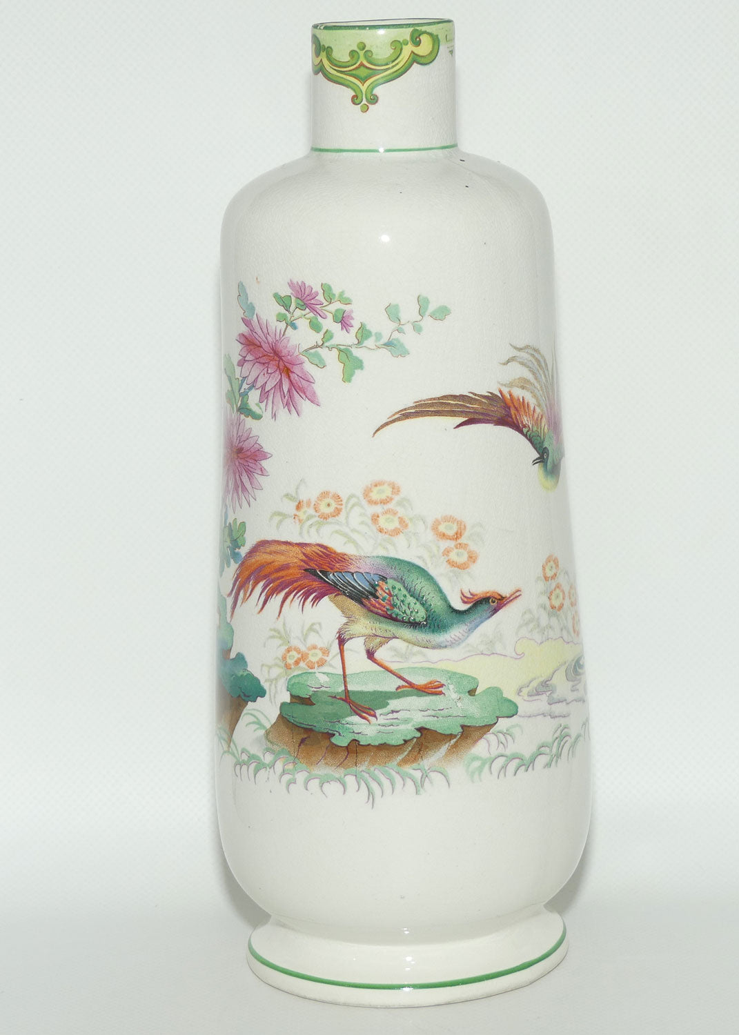 Early Grimwades Brothers Winton Asiatic Pheasant vase | Narrow Neck