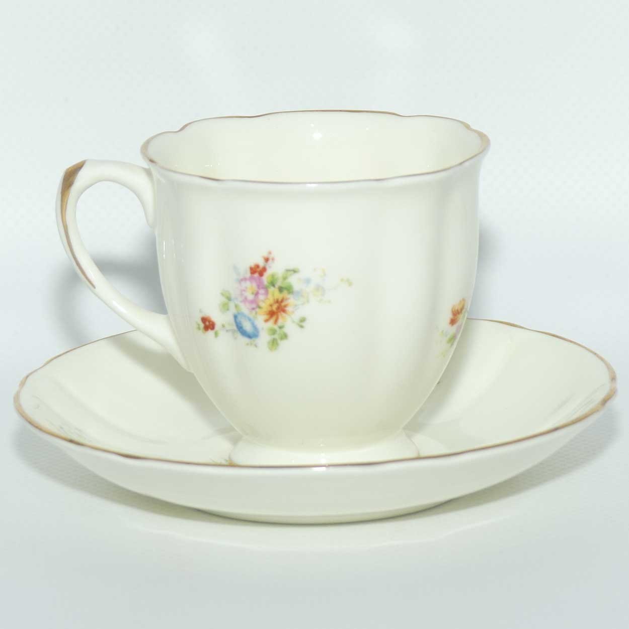 Royal Doulton Birds and Flowers demi tasse duo H2392