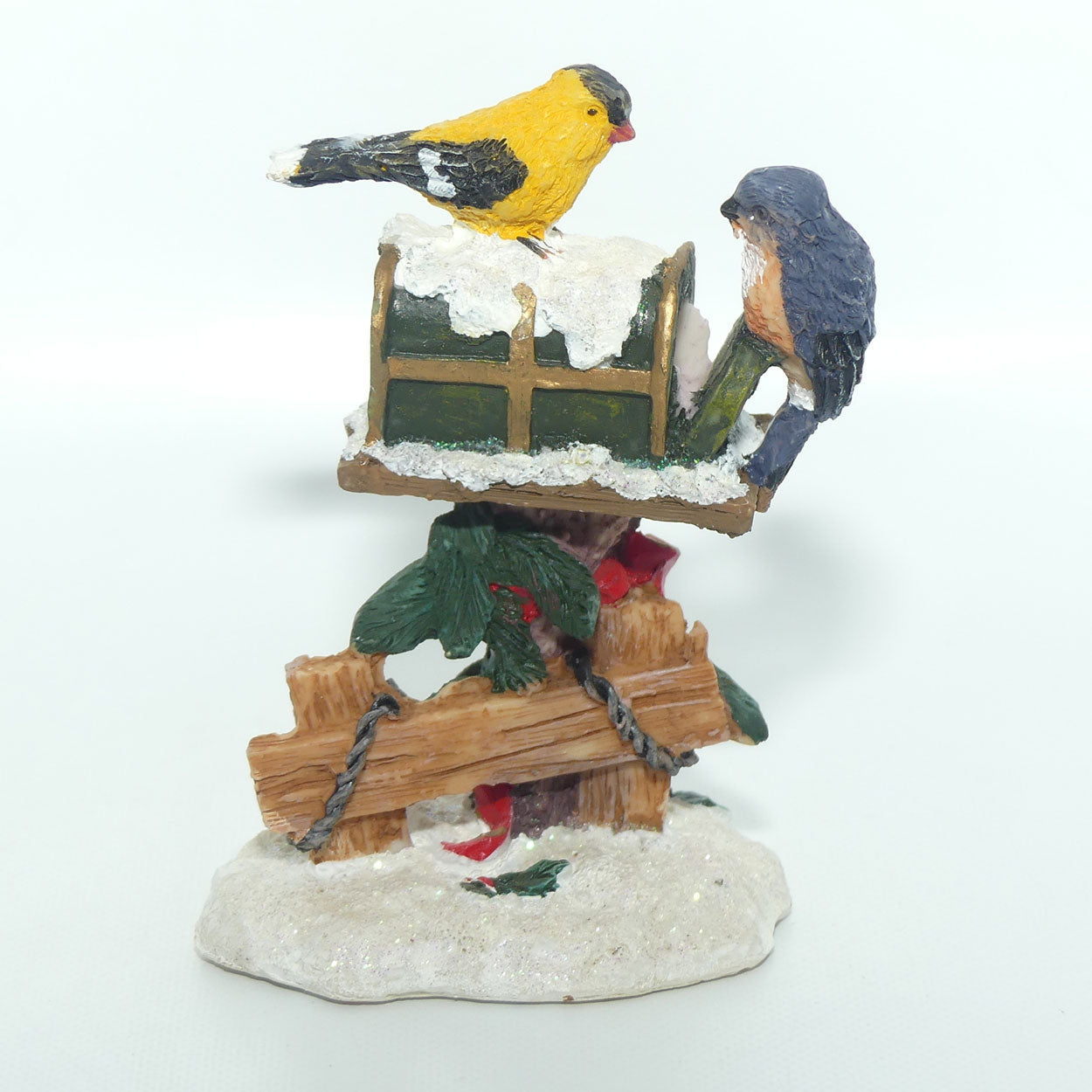 Collection of 3 Bird figures | Christmas theme | K's Collection | Resin