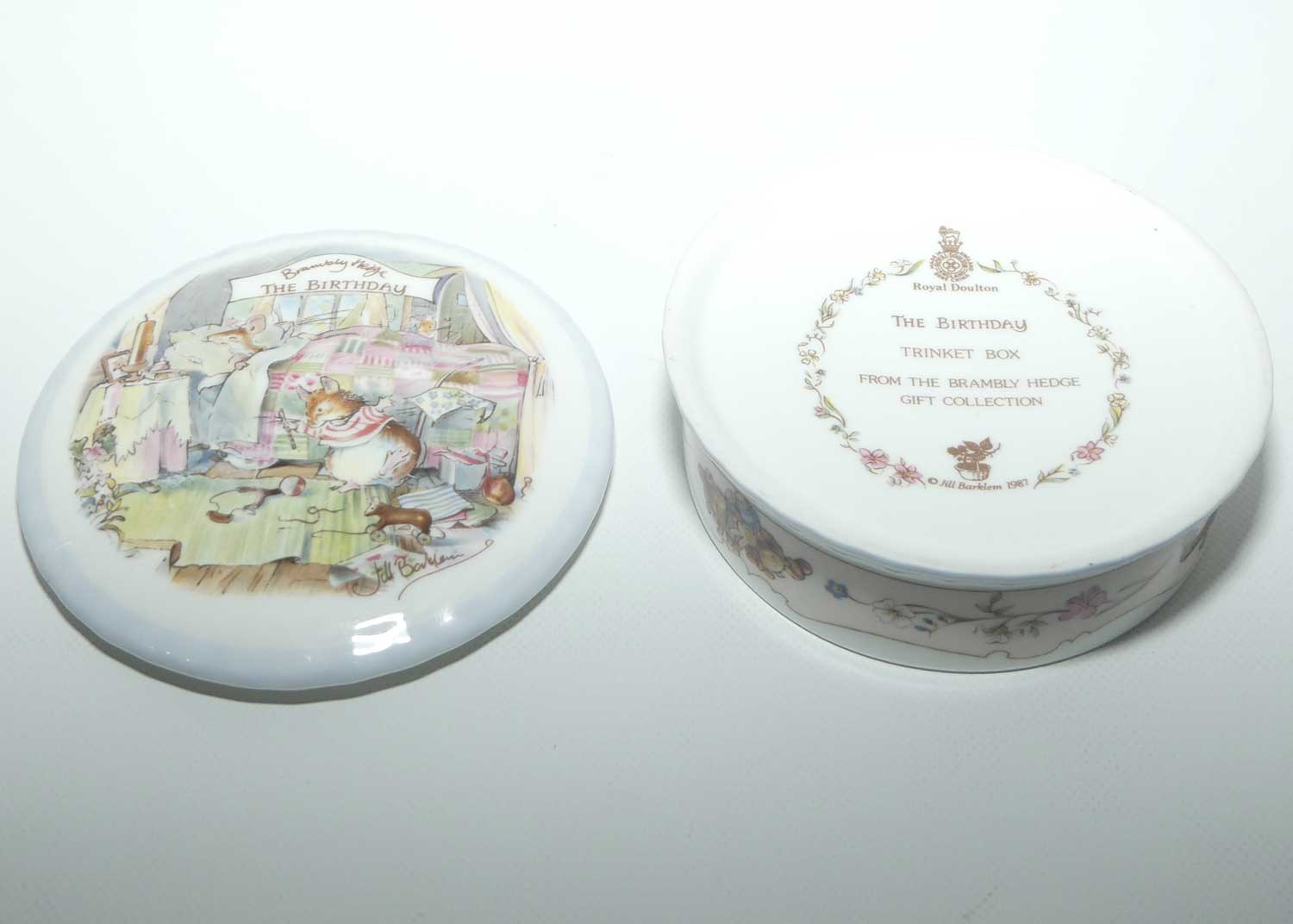 Royal Doulton Brambly Hedge Giftware | The Birthday round trinket box | no box