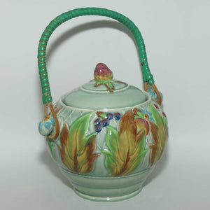 Clarice Cliff Newport Pottery Celtic Leaf and Berry biscuit barrel