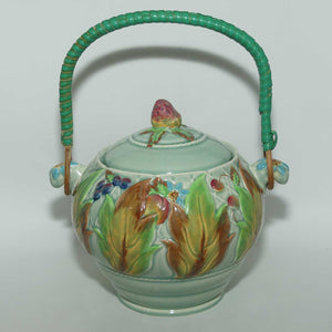 Clarice Cliff Newport Pottery Celtic Leaf and Berry biscuit barrel