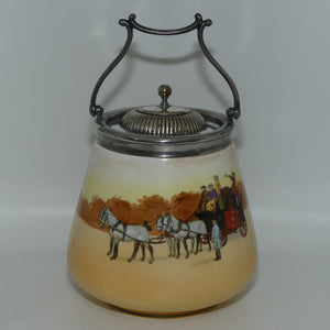 Royal Doulton Coaching Days biscuit barrel E3804