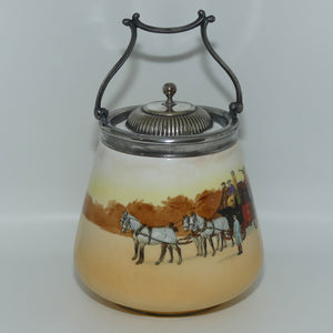 Royal Doulton Coaching Days biscuit barrel E3804