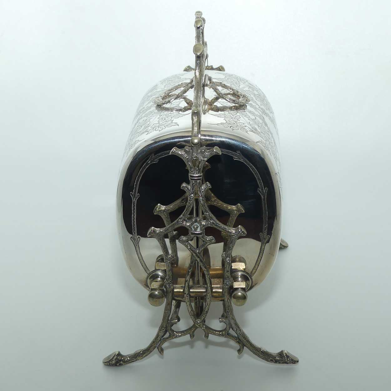 Victorian era Silver Plated folding Biscuitier | Biscuit Box | Biscuit Warmer