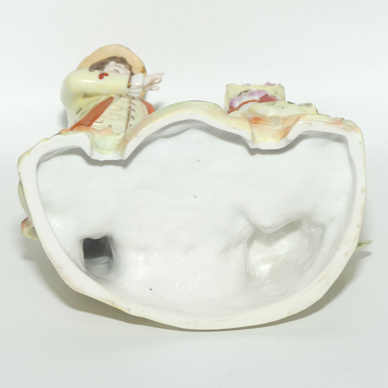 Victorian era Lady and Gent bisque figurine group