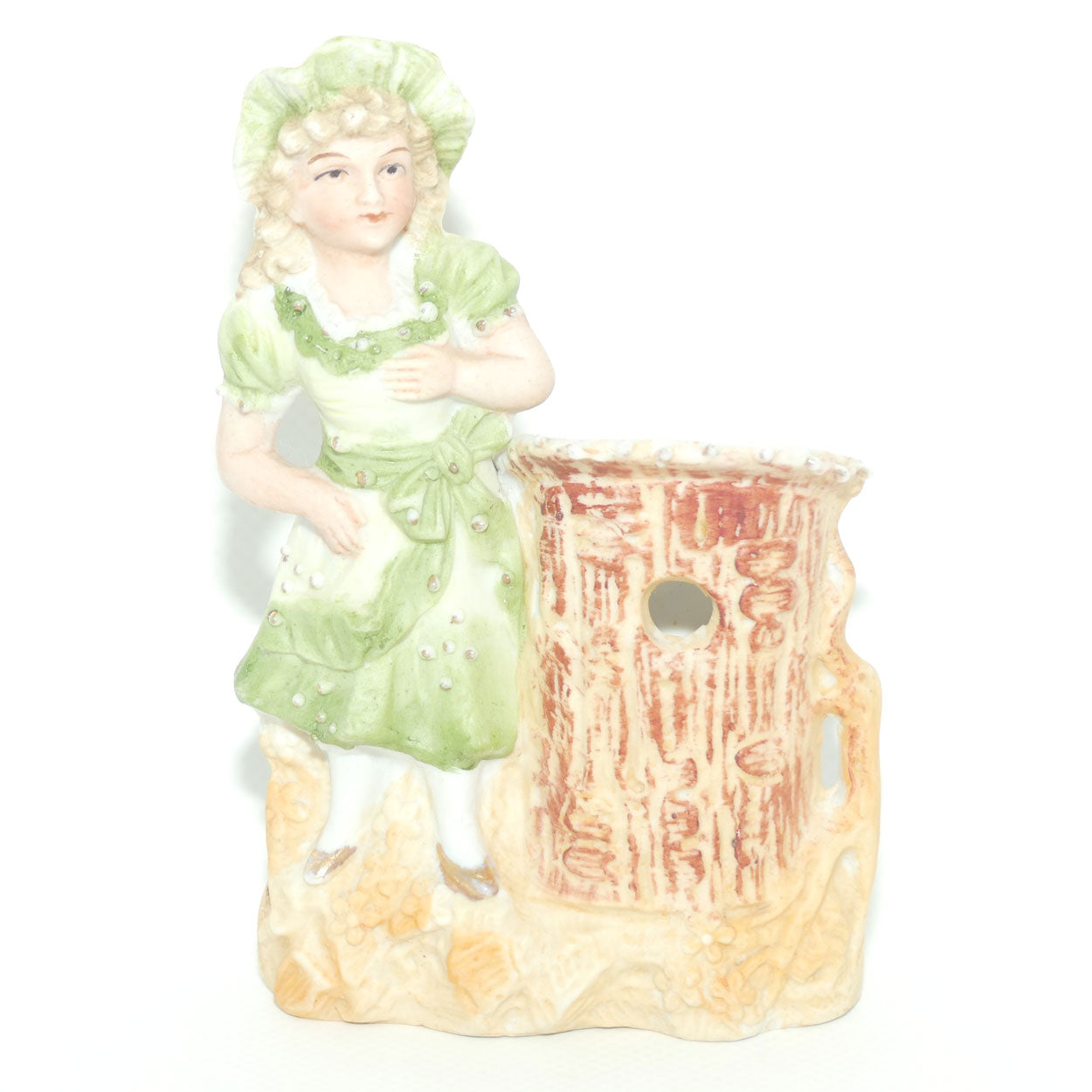 German Bisque Girl spill vase figure | Numbered 3797