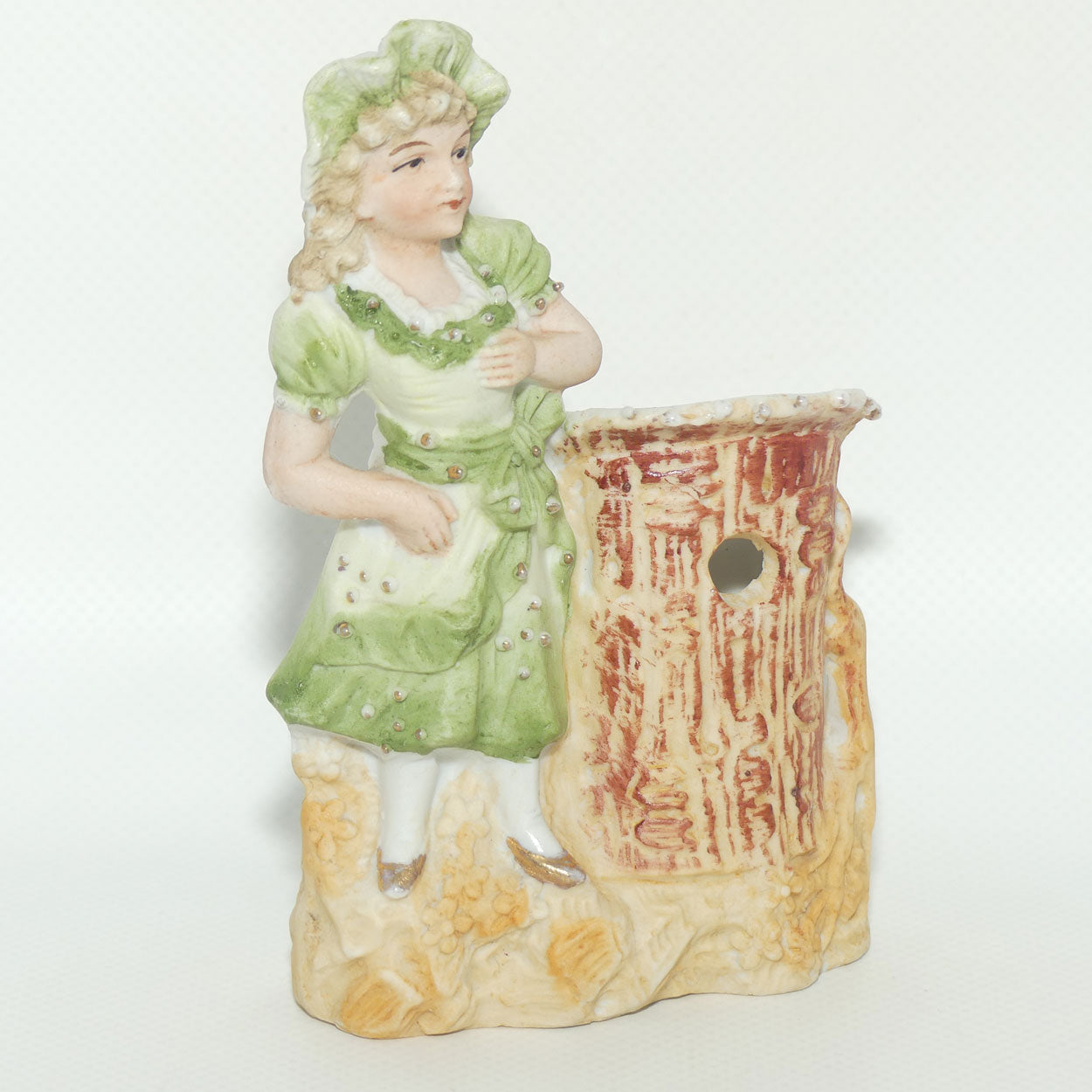 German Bisque Girl spill vase figure | Numbered 3797