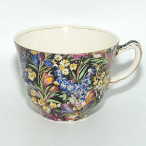 Royal Winton Grimwades Chintz Black Crocus trio