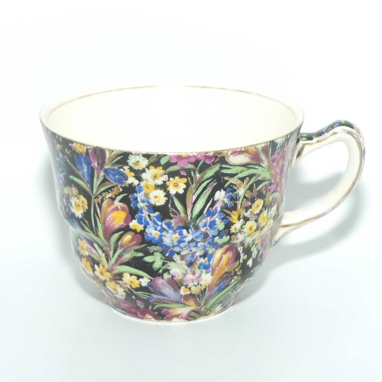 Royal Winton Black Crocus Chintz trio