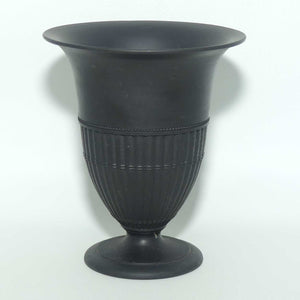 Wedgwood Basalt vase | Trumpet shape | Reeded design