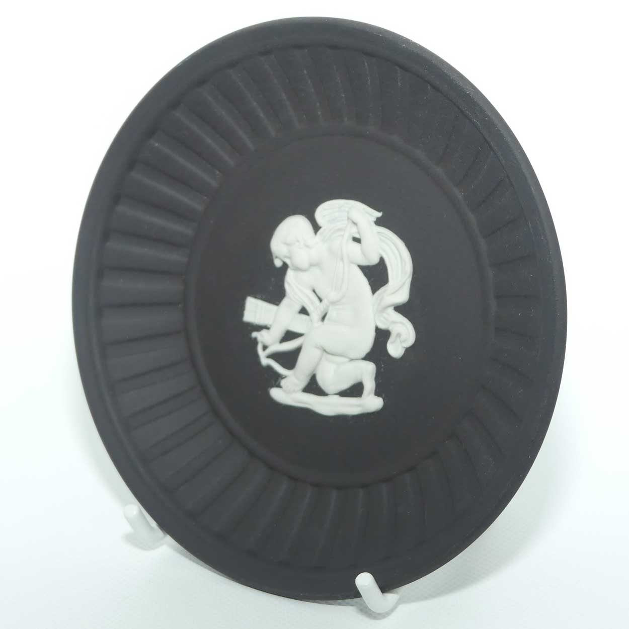 Wedgwood Black Jasper mini plate | Cherub with Bow and Arrows | #2