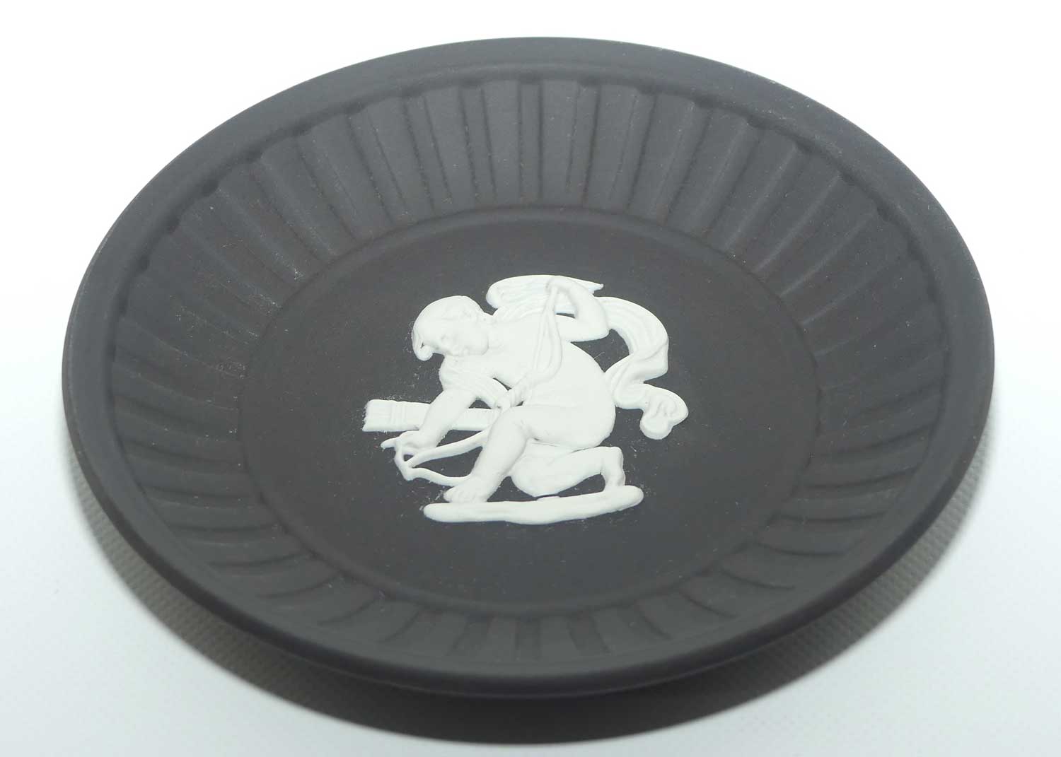 Wedgwood Black Jasper mini plate | Cherub with Bow and Arrows | #2