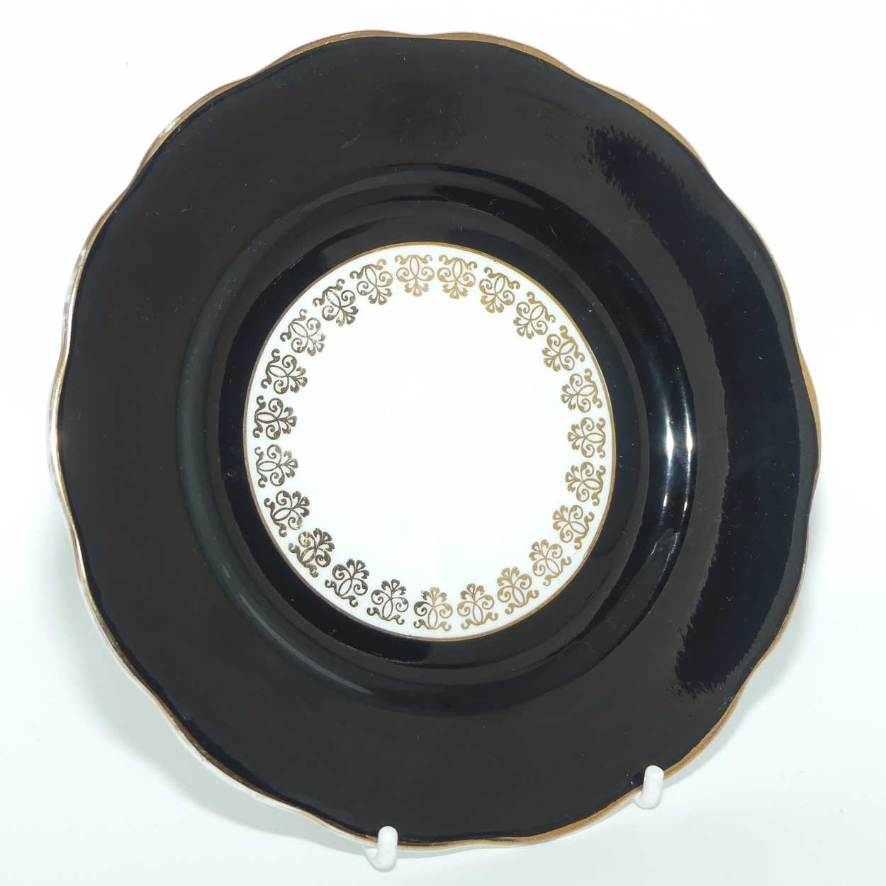 Royal Albert trio | Mid Century era Black and gilt trim