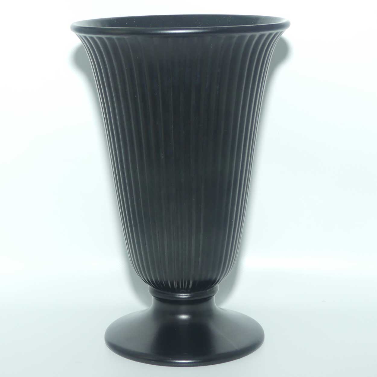 Wedgwood of Etruria Ravenstone ribbed vase | 24cm