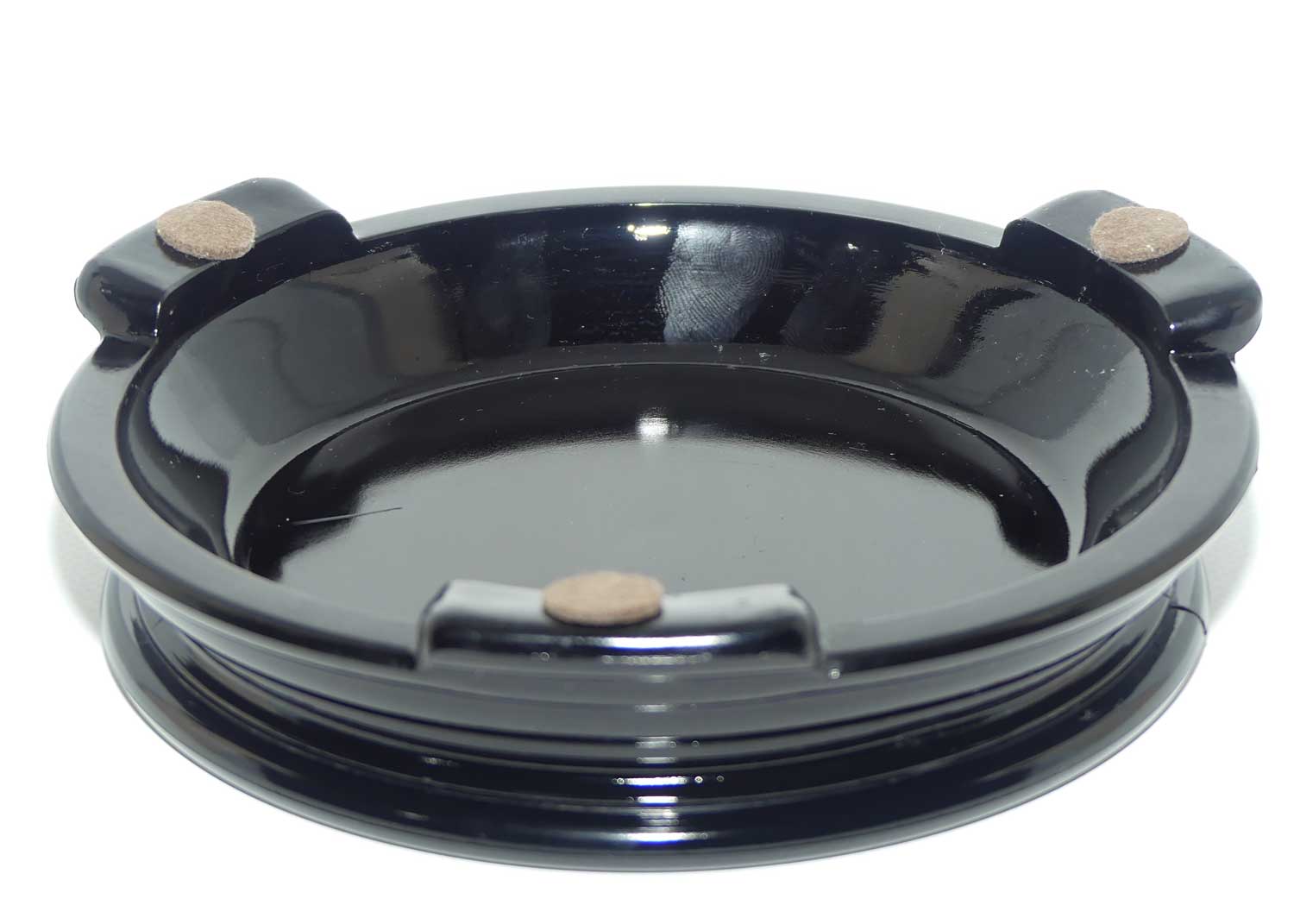 Art Deco Black Glass tri footed stand for Float Bowl