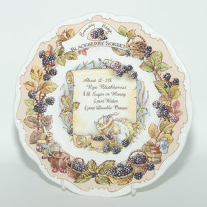 Royal Doulton Brambly Hedge Giftware | Recipe Collection | Blackberry Sorbet plate | 20cm