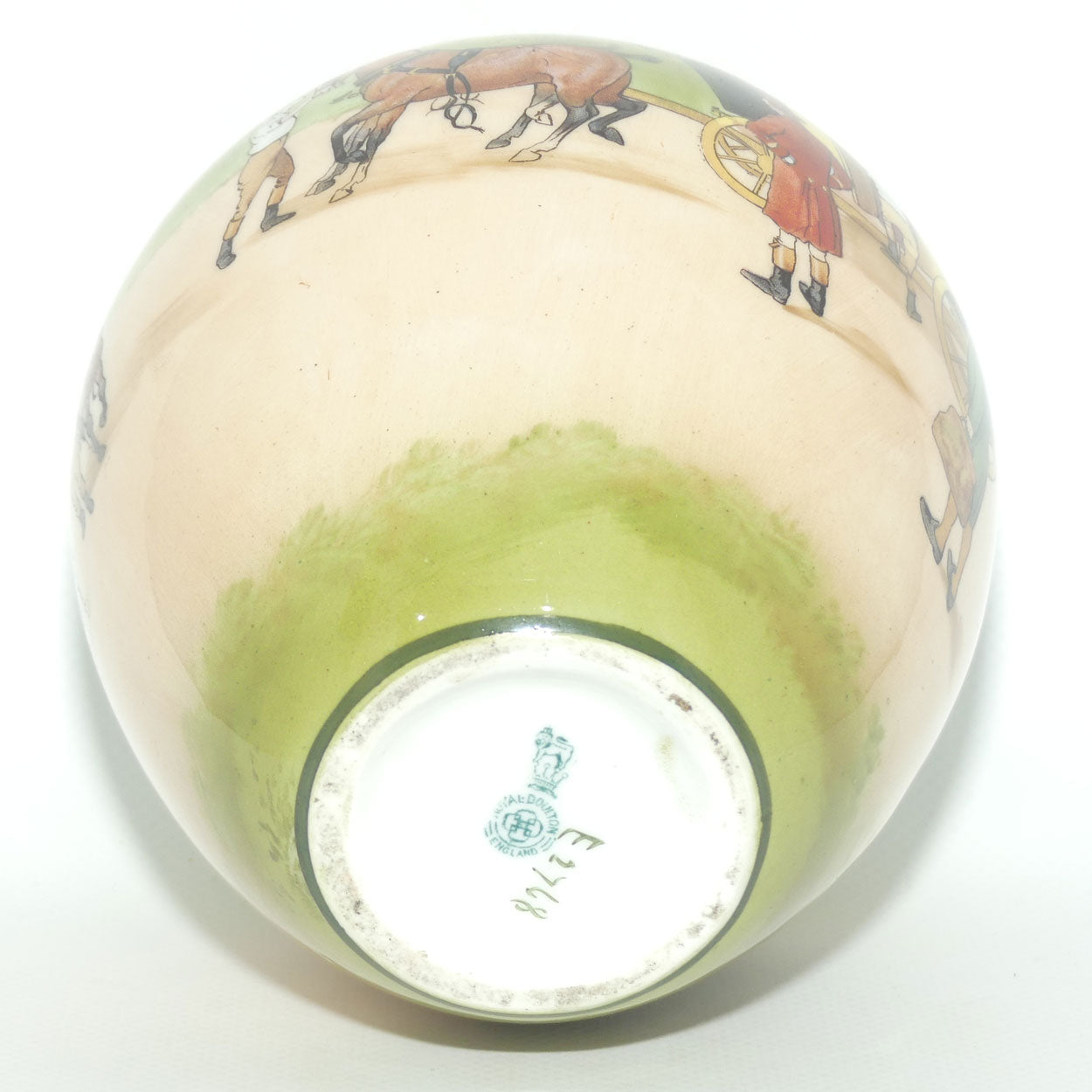 Royal Doulton Coaching Days bulbous vase | rare Blue Sky variation