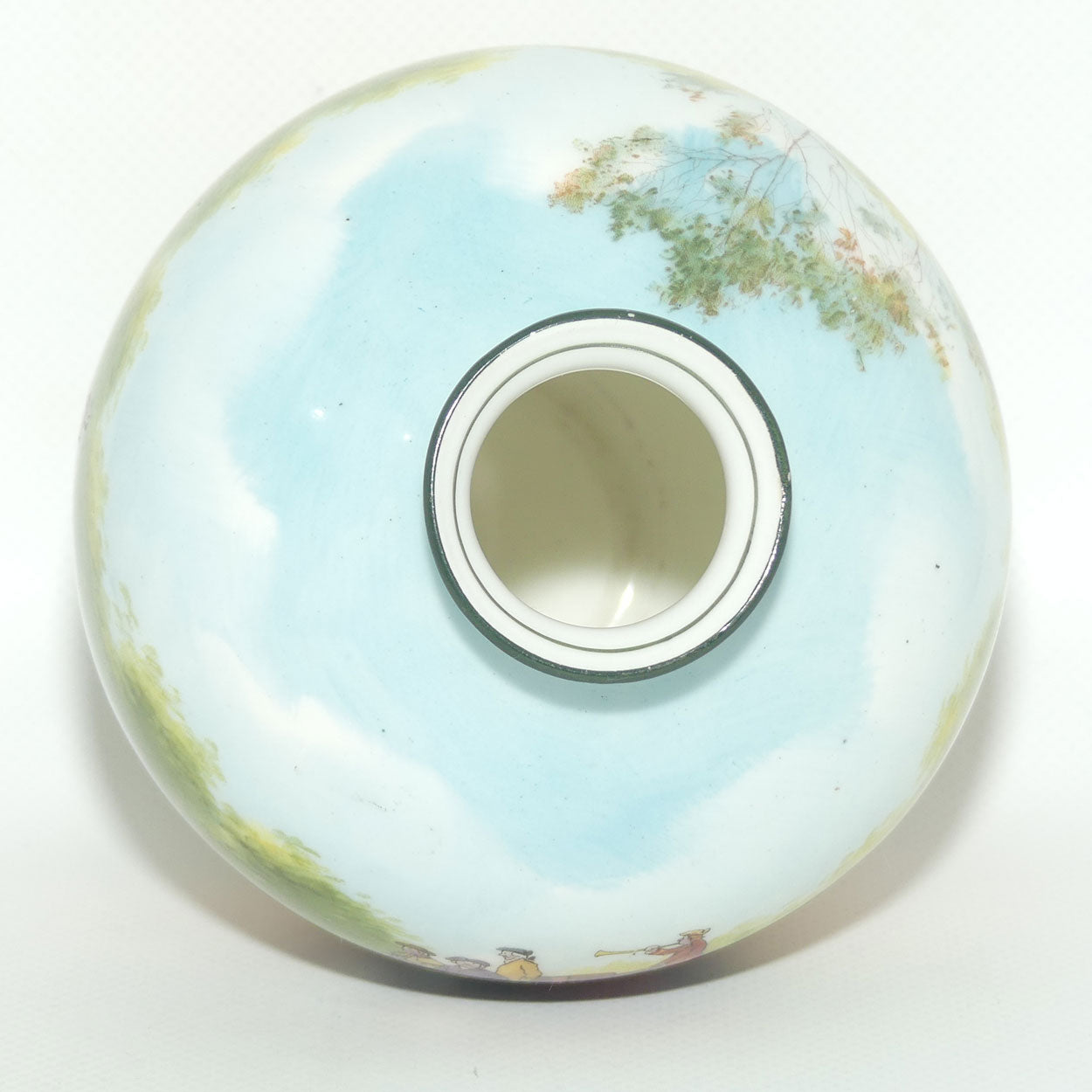 Royal Doulton Coaching Days bulbous vase | rare Blue Sky variation #1