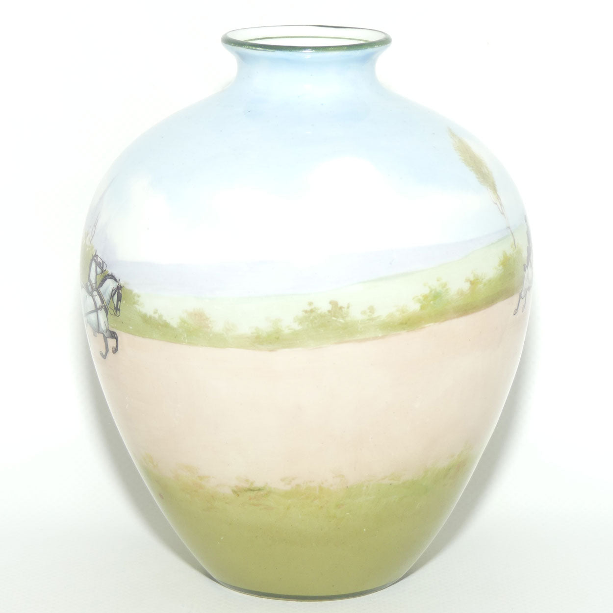 Royal Doulton Coaching Days bulbous vase | rare Blue Sky variation #2