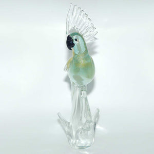 Murano Glass Blue Cockatoo | Blue Aventurine | Formia Murano