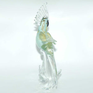 Murano Glass Blue Cockatoo | Blue Aventurine | Formia Murano