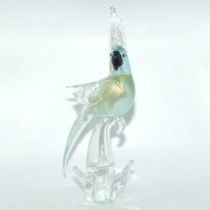 Murano Glass Blue Cockatoo | Blue Aventurine | Formia Murano