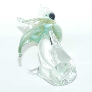 Murano Glass Blue Cockatoo | Blue Aventurine | Formia Murano