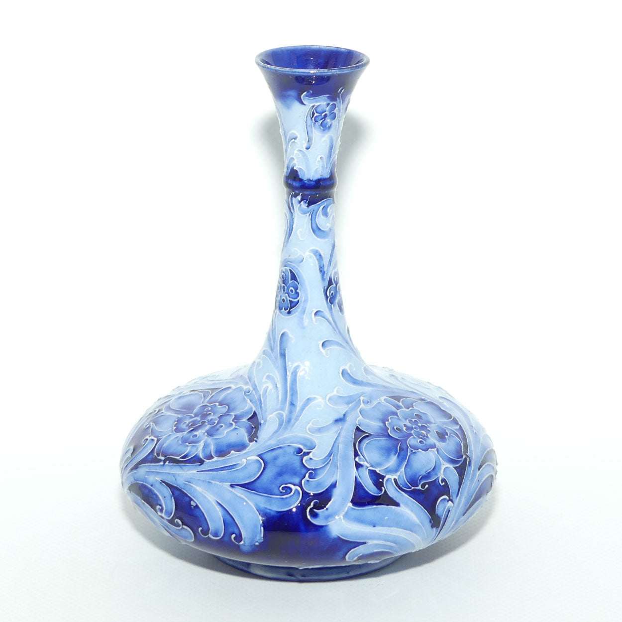 James MacIntyre & Co William Moorcroft Florian Cornflower vase | Blue on Blue