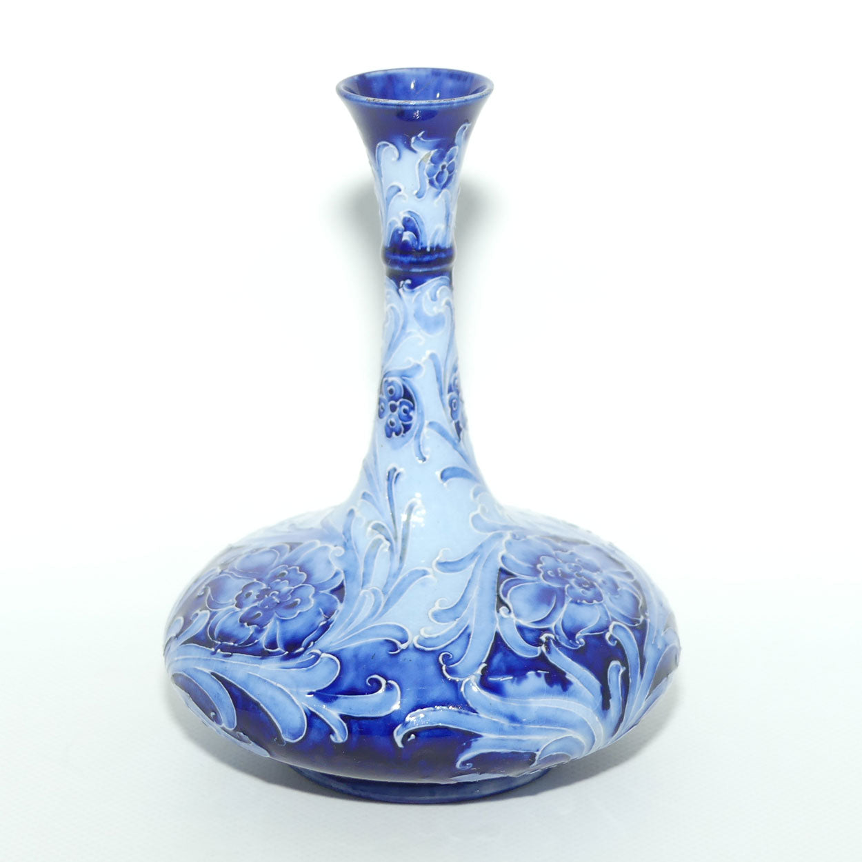James MacIntyre & Co William Moorcroft Florian Cornflower vase | Blue on Blue