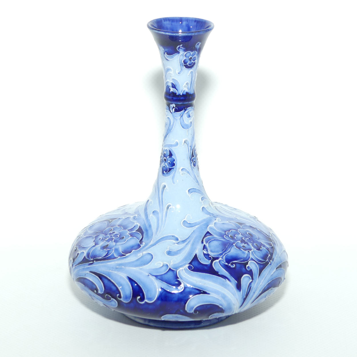 James MacIntyre & Co William Moorcroft Florian Cornflower vase | Blue on Blue