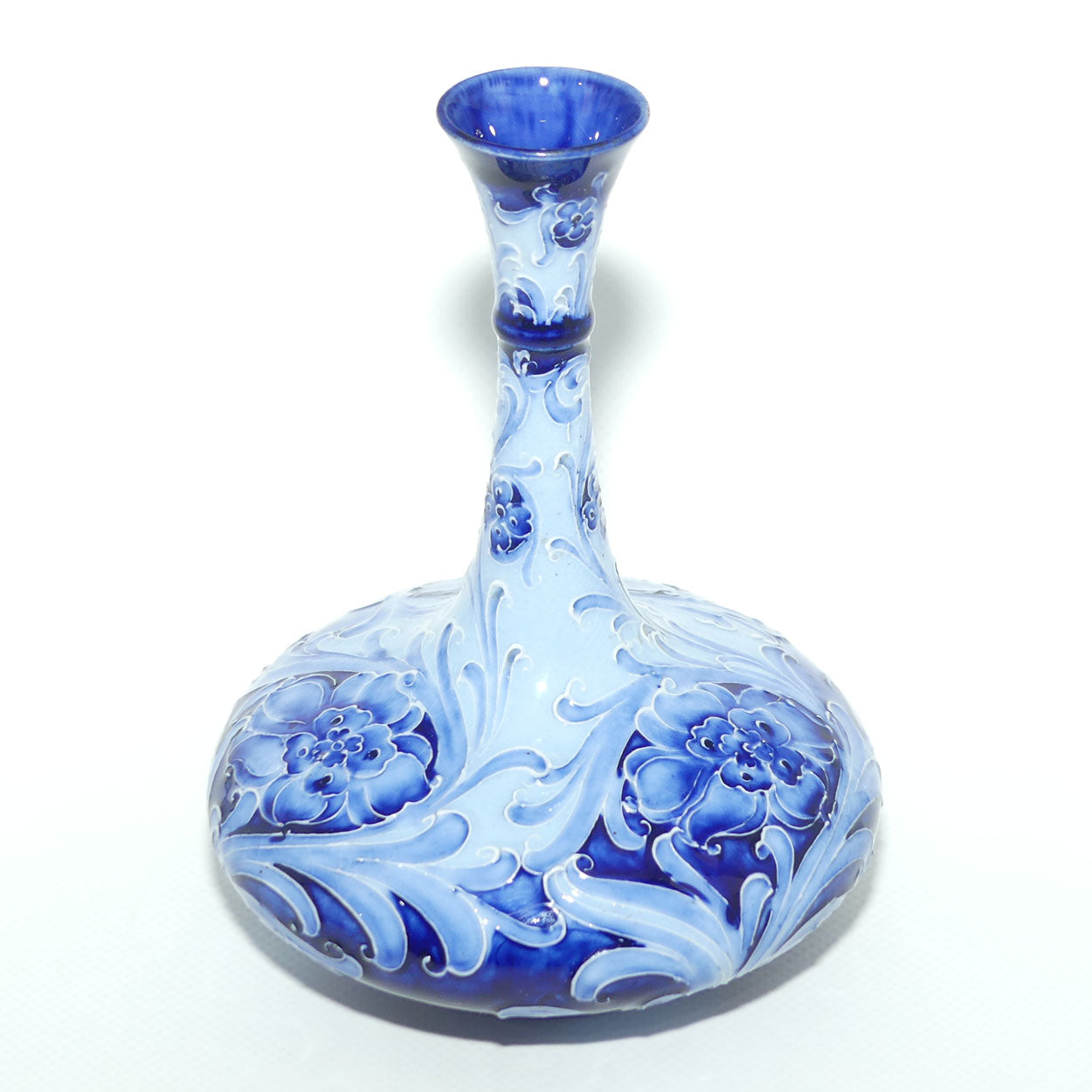 James MacIntyre & Co William Moorcroft Florian Cornflower vase | Blue on Blue