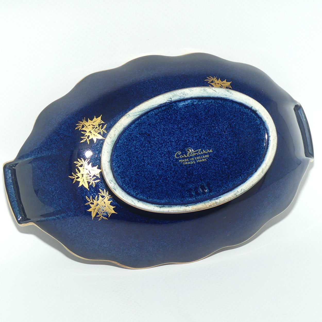 Carlton Ware Blue and Gilt Courting Couple tray