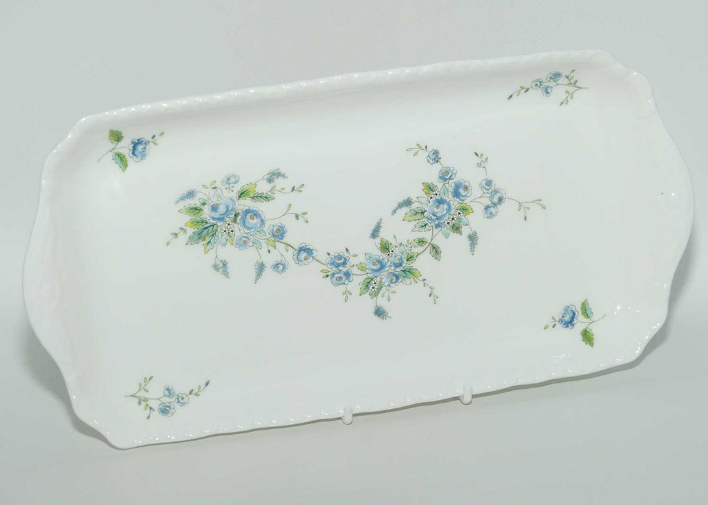 Coalport Bone China sandwich tray | Delicate Blue Floral pattern