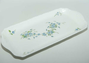 Coalport Bone China sandwich tray | Delicate Blue Floral pattern