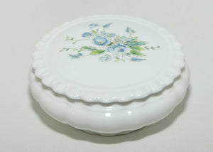 Coalport Bone China trinket box | 10cm | Delicate Blue Floral pattern